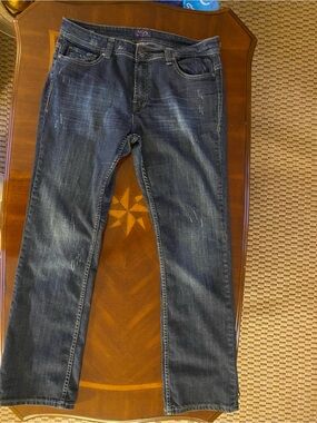 Vintage VGS Jeans Womens 14
Blue Mid Rise Bootcut Stretch
Studded Flap Pockets